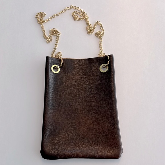 NEW Leather cell phone crossbody/pouch - Picture 2 of 11